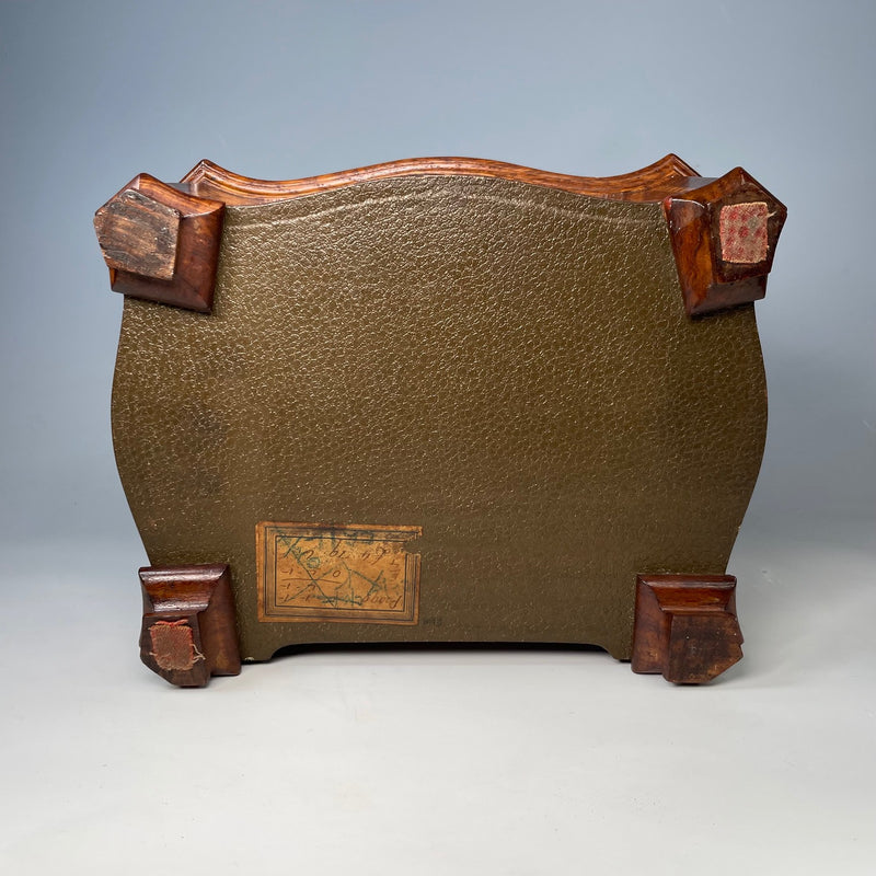 Victorian Burr Elm Inlaid Jewellery Box