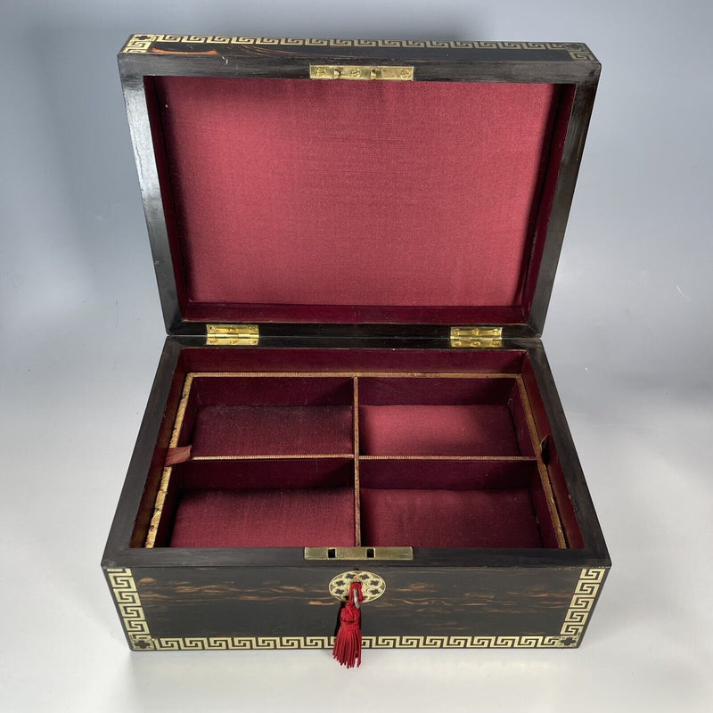 A Victorian Coromandel Jewellery Box