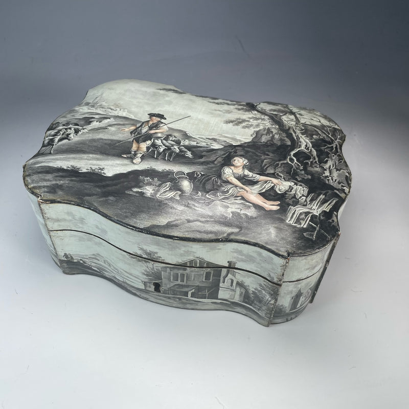 Rare 18th Century Grisaille Spa Box