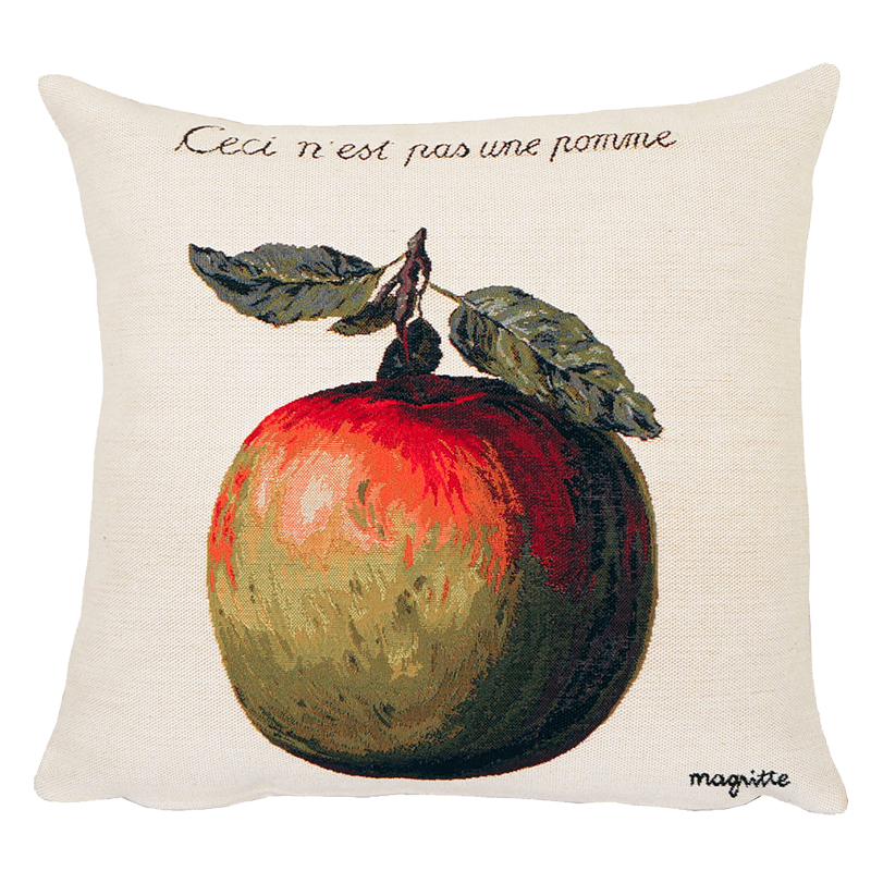 Jules Pansu: Ceci N'est Pas Une Pomme 1964 Cushion Cover