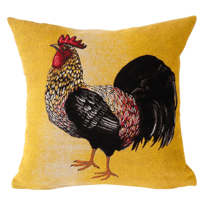 Jules Pansu: Coq Sur L'Or Cushion Cover