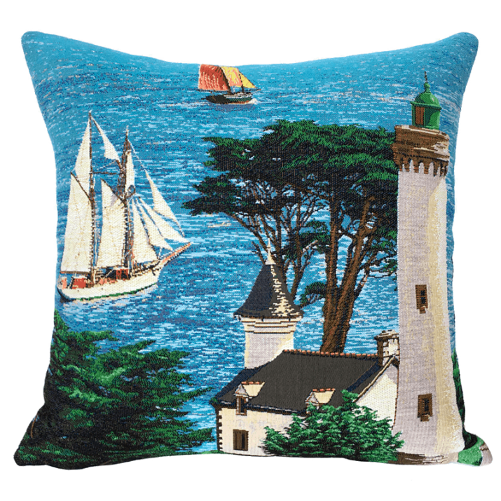 Jules Pansu: Le Phare Cushion Cover