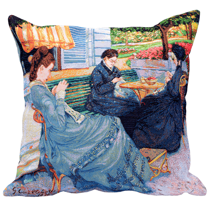 Jules Pansu: Portraits A La Campagne Cushion Cover