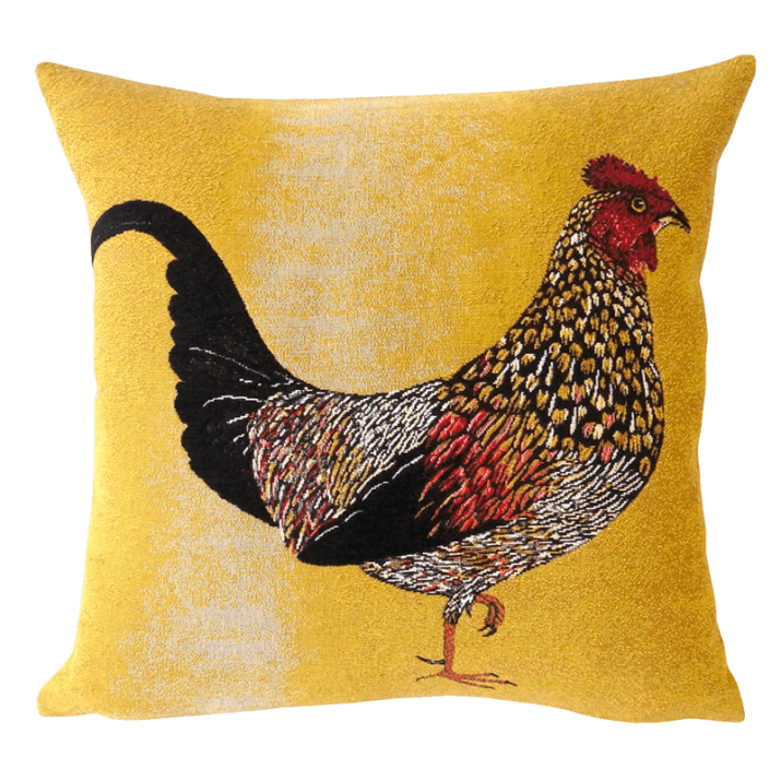 Jules Pansu: Poule Sur L'Or Cushion Cover