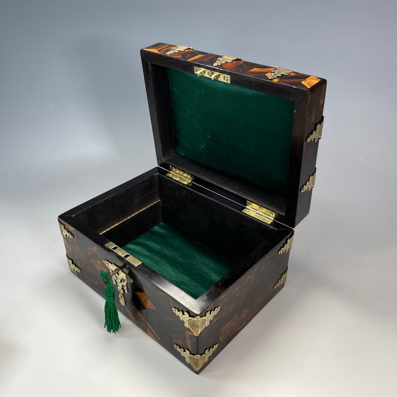 Victorian Coromandel Tumbling Block Jewellery Box