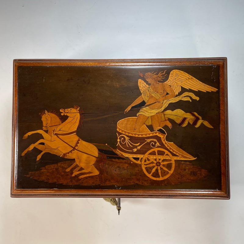 Art Deco Jewellery Box with Chariot Rider and Horses