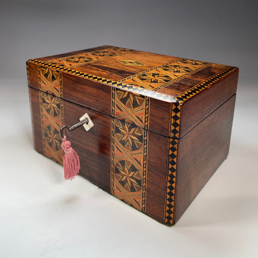 19th Century Inlaid Tunbridge ware Sewing Box