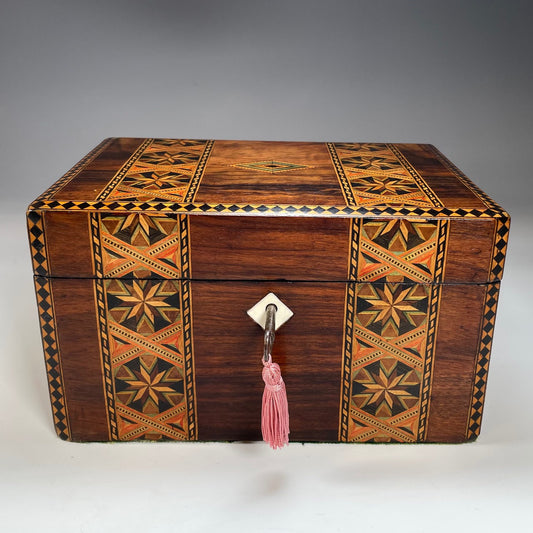 19th Century Inlaid Tunbridge ware Sewing Box