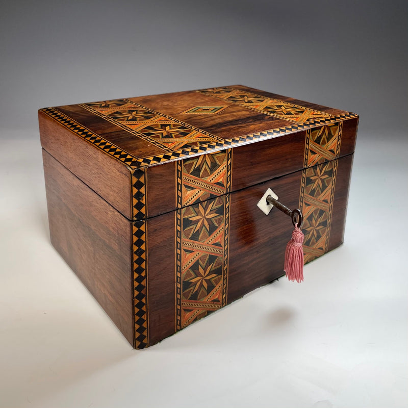 19th Century Inlaid Tunbridge ware Sewing Box