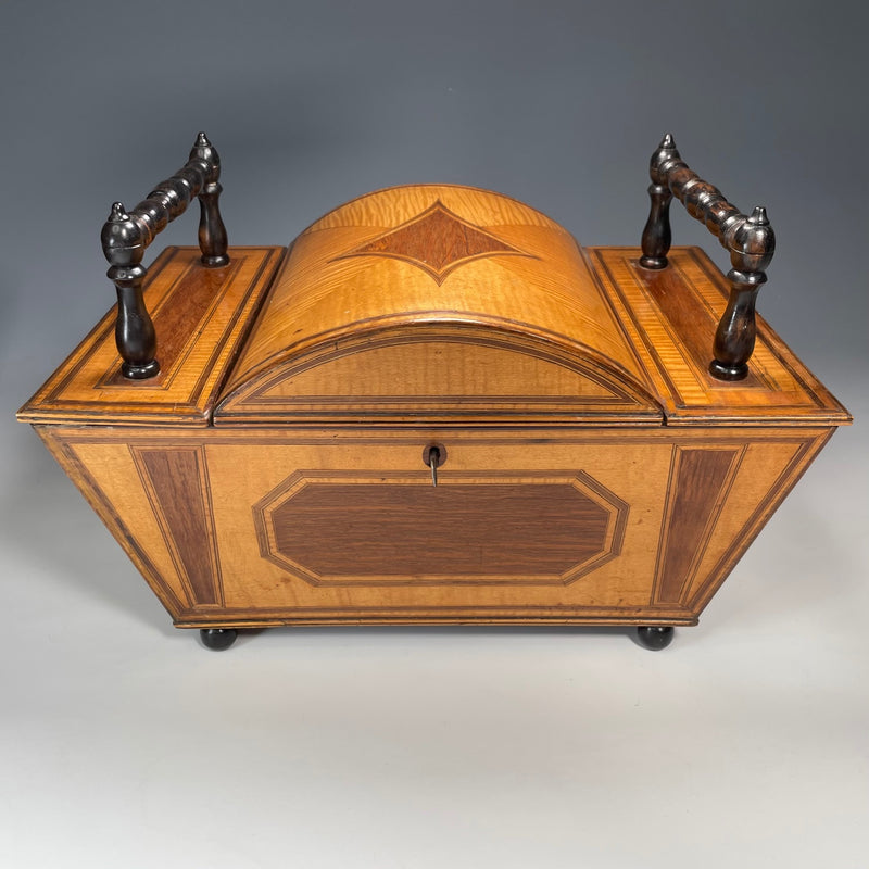 Georgian Satinwood & Purple Heart Work Box c.1825