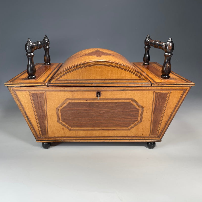 Georgian Satinwood & Purple Heart Work Box c.1825