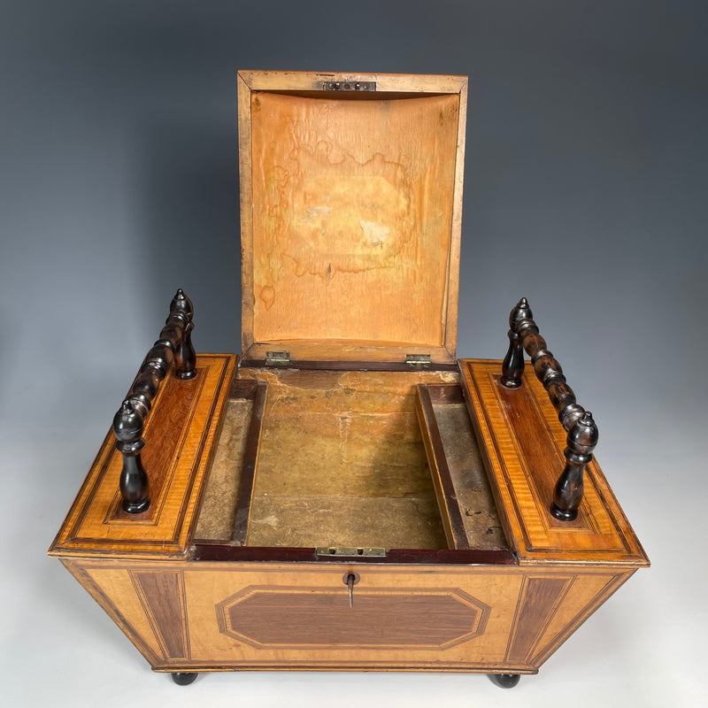 Georgian Satinwood & Purple Heart Work Box c.1825