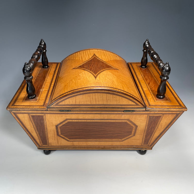 Georgian Satinwood & Purple Heart Work Box c.1825