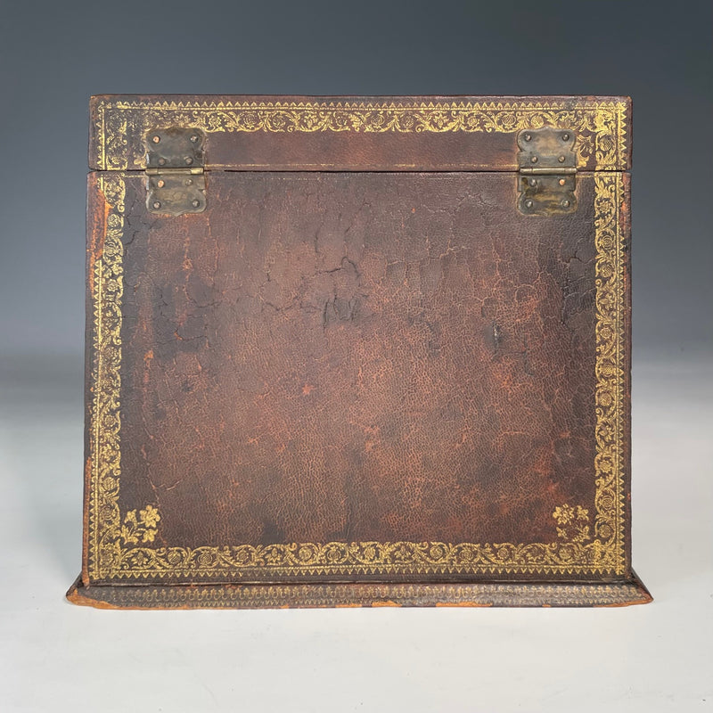 19th Century Gilt Tooled Leather Stationery Box by Dreyfous