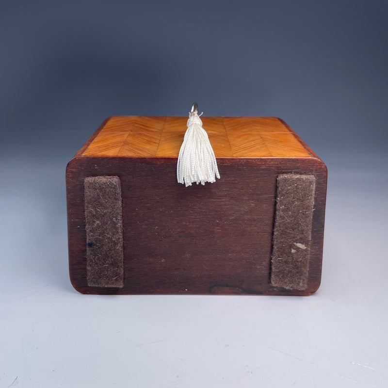 19th Century French Kingwood Perfume Casket with Baccarat Bottles