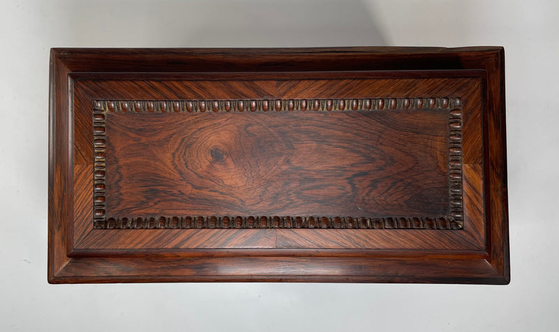 19th Century Iris Rosewood Sarcophagus Tea Caddy